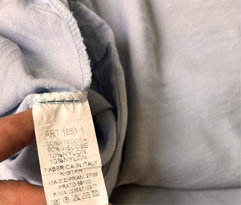 włoskie przepięne spodnie baby blue one size wiskoza naturalny skład