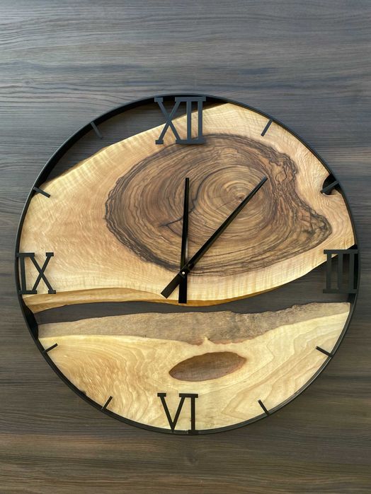 Zegar drewniany w stylu LOFT 80 cm