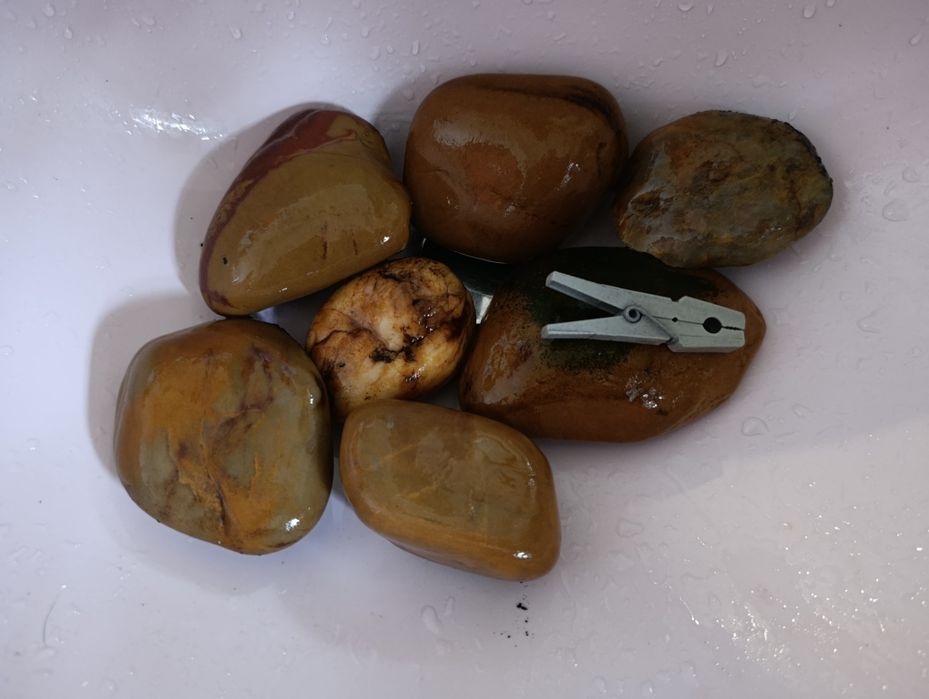 Pedras redondas aquário