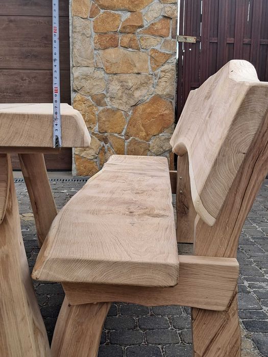 Stół i Ławki DĘBOWE, ogrodowe, do altany lub domu NOWE