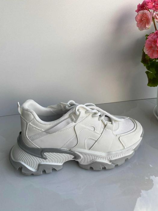 Buty sportowe damskie białe wysoka platforma 40