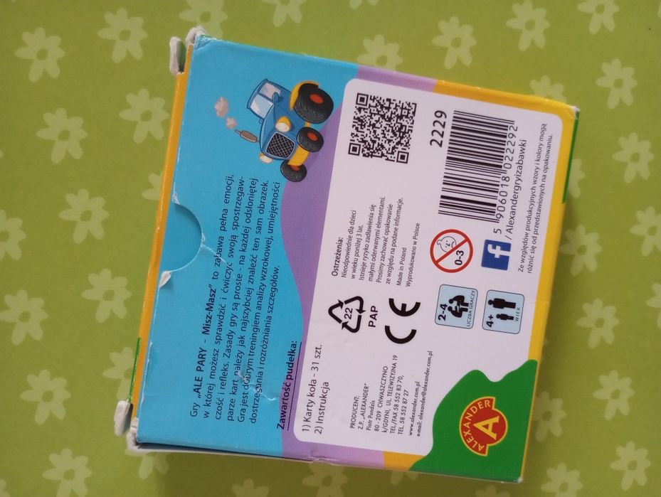 Gra karciana "Ale - Pary. Misz-masz"