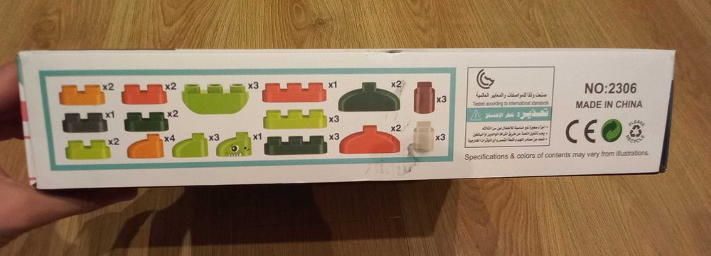 NOWE Dinozaury z klocków dla maluszka 3 w 1 18m+