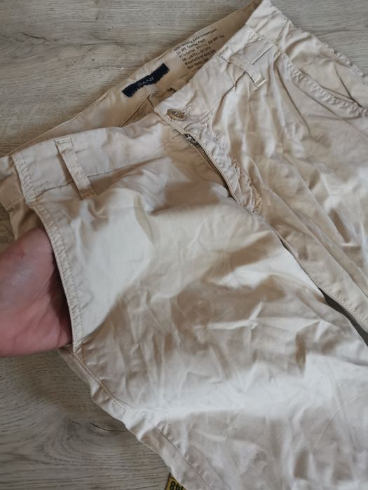 Spodnie damskie gant materiałowe nude beżowe chinosy r 34 gant