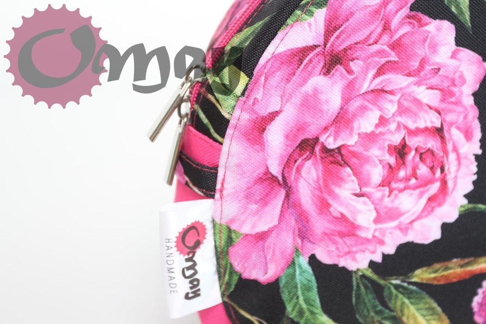 organizer OBAG MOON LIGHT kwiaty piwonie róż 2 kieszenie wkład OMAY