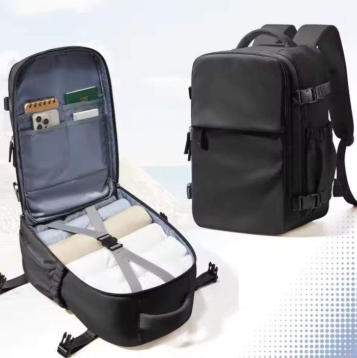 Plecak podróżny Bagaż podręczny do samolotu 40x25x20 czarny