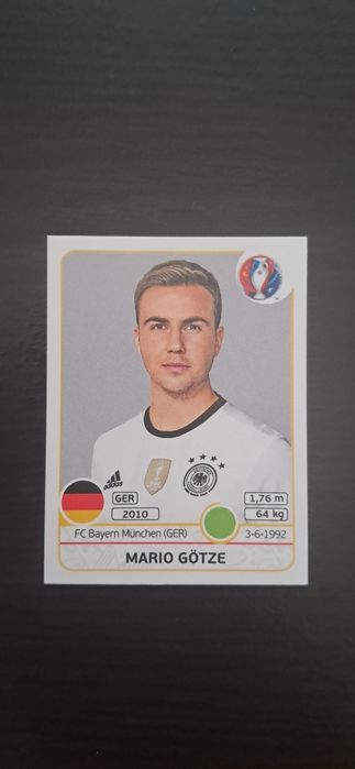Cromo futebol de Gotze(Euro 2016)da Panini