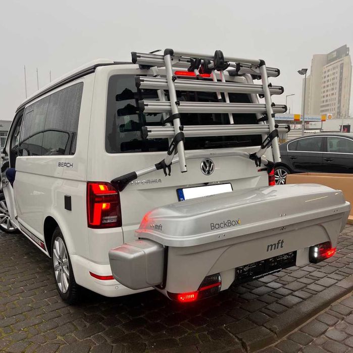 Box bagażowy na hak Box dachowy MFT Thule Kufer Box na narty snowboard