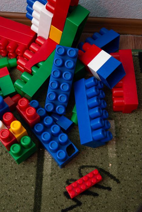 Конструктор блоки великі та середні, лук зі стрілами на липучках