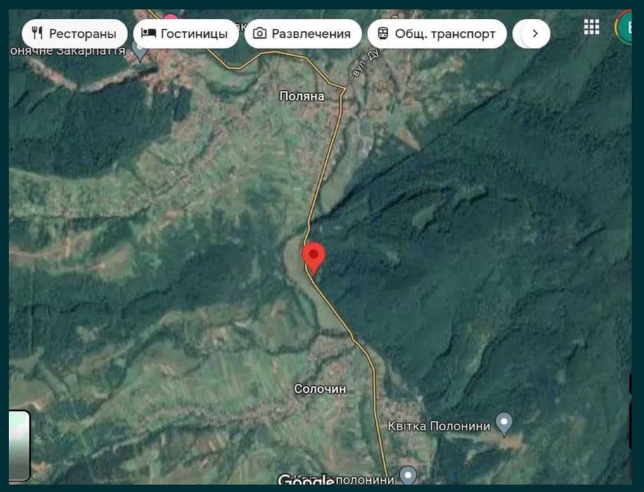 Фасадна земельна ділянка ,вода «Поляна Квасова»
