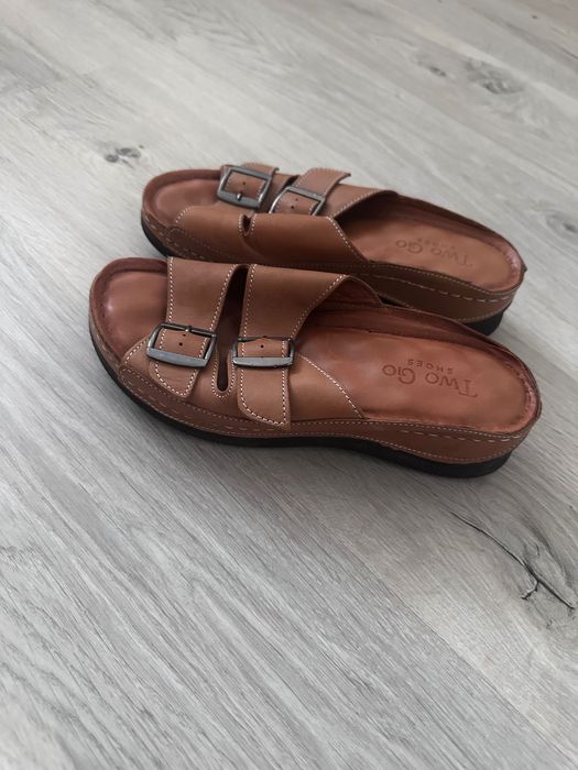 Шльопанці,натуральна шкіра, 37р
