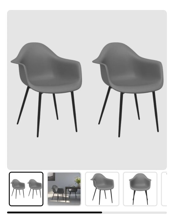 Krzesła loft komplet 10 krzeseł do jadalni kubełkowe