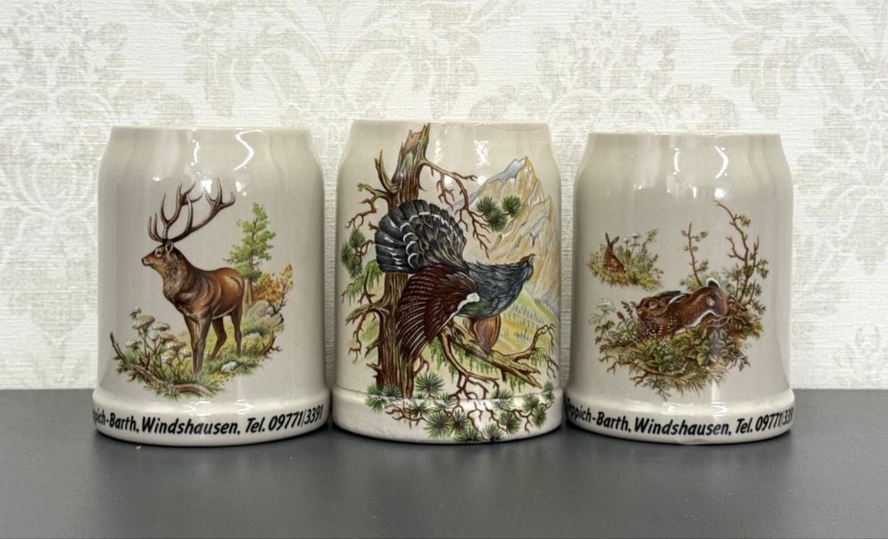 Керамические пивные бокалы GDR Германия