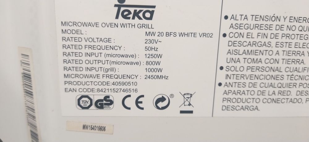 Micro-ondas grill Teka