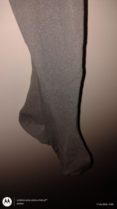 Wyjątkowe nowe cienkie srebrne rajstopy Sinsay roz 4/5+gratis.