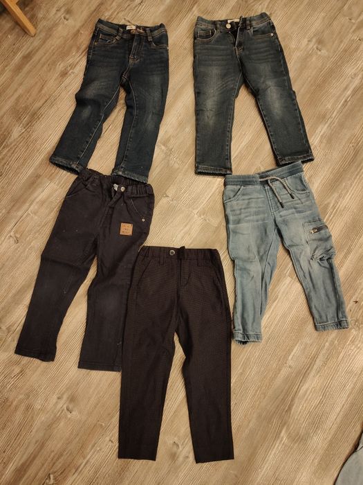 Zestaw spodni eleganckich jeans r. 98