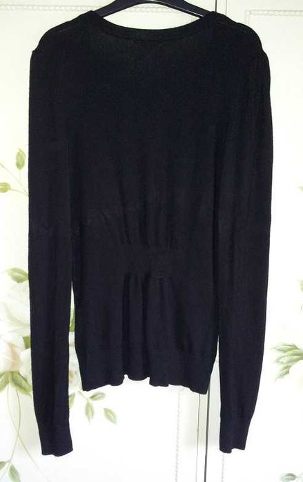 Sweter kardigan Orsay M 38 czarny L 40 guziki zapinany dekolt V serek