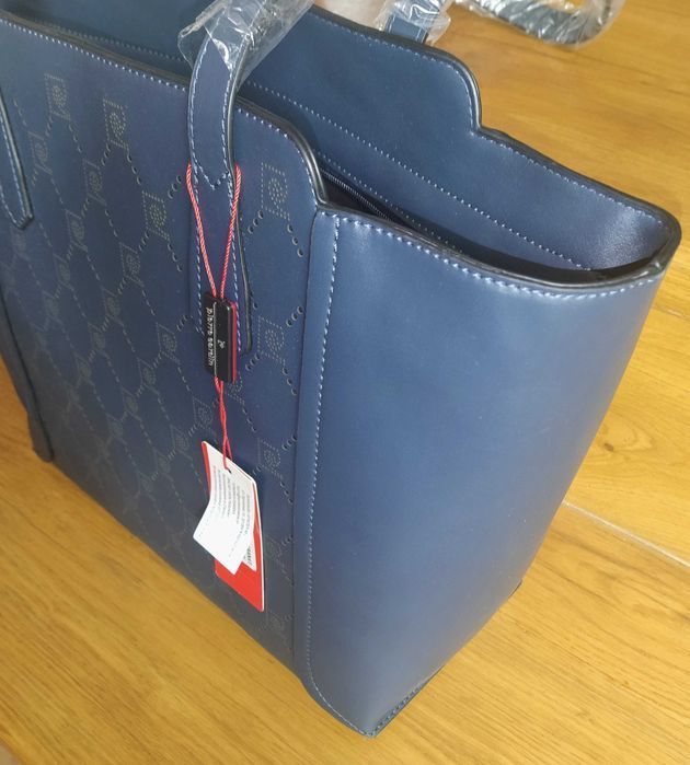 Duża torebka damska A4 Pierre Cardin - NOWA granat