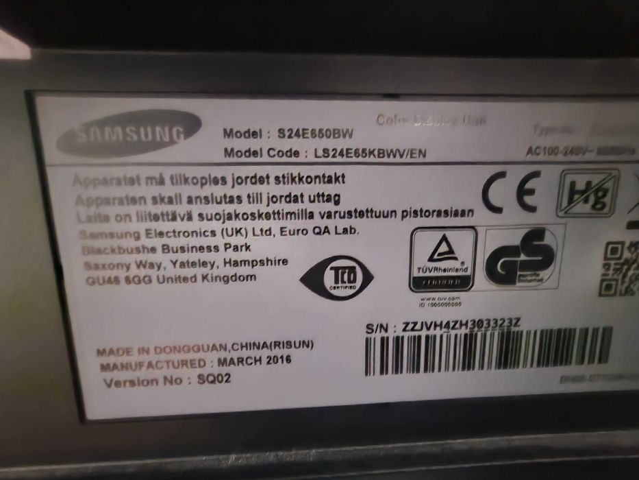 Monitor Samsung S24E650BW
