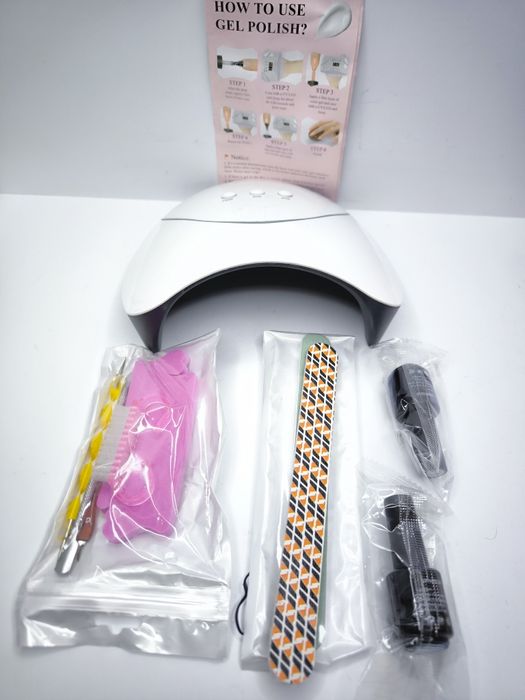 Zestaw do Manicure Hybrydowego VANREESA | Lampa UV/LED + Akcesoria