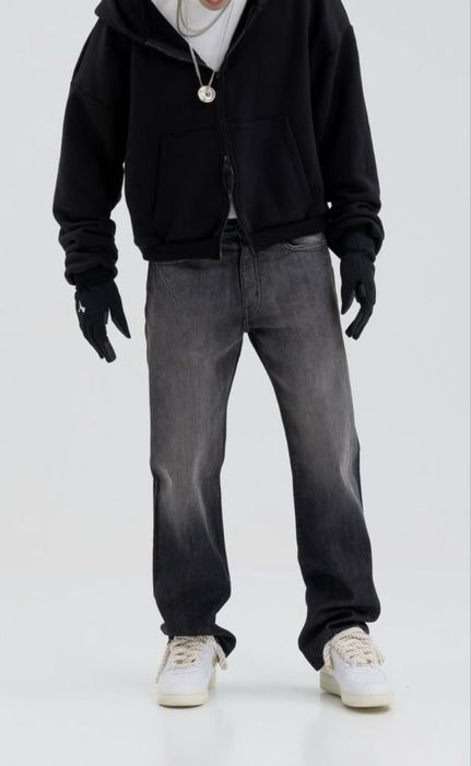 Straight washed black jeans Прямі вільні