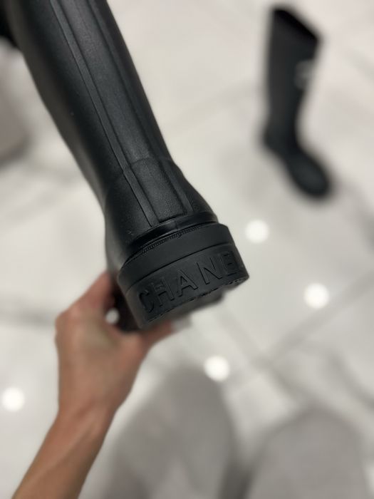 Гумаки чоботи гумові шанель chanel 37 розмір