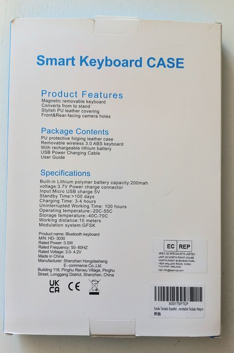 Capa e teclado para tablet Lenovo M10 plus