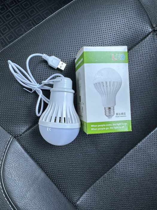 Світлодіодна USB лампочка 5V від повербанка / ЮСБ лампа з кабелем