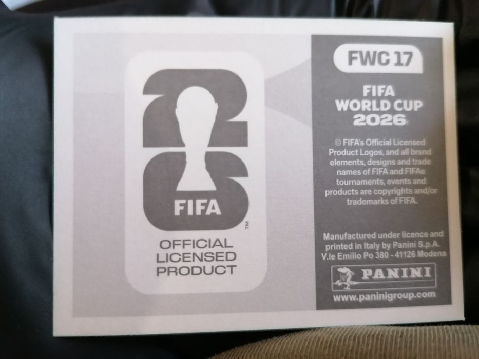 Cromo Mundial 2026 - Itália 2006 FWC 17