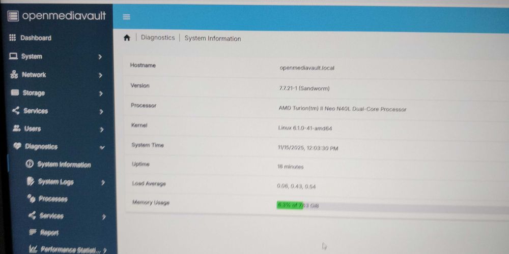 HP Microserver Gen 7 8Gb RAM NIC 1Gbe