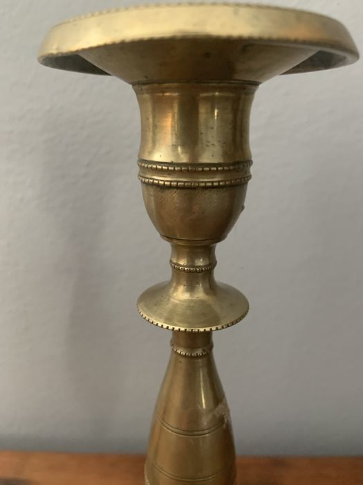 Vintage Castiçais muito antigos latao secXIX