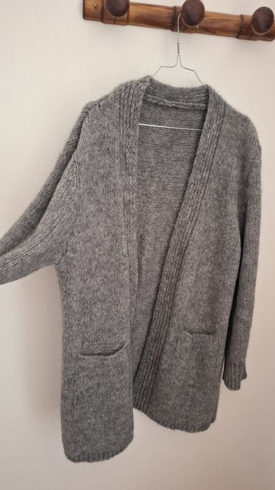 Casaco malha grossa comprido