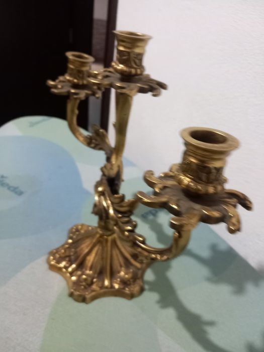 Castiçal  de velas em metal