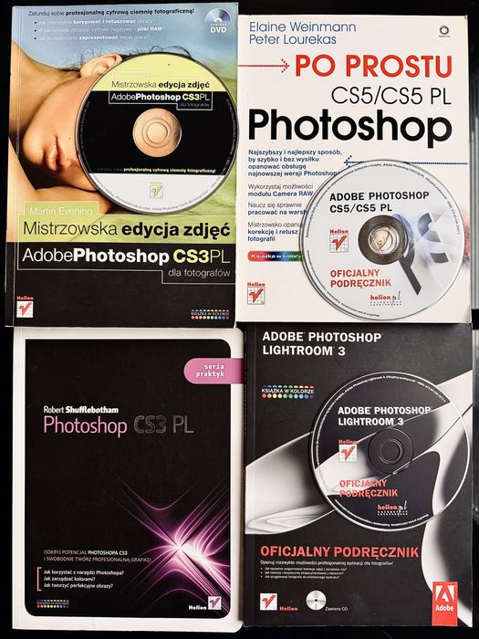 Książki Photoshop i Lightroom + programy
