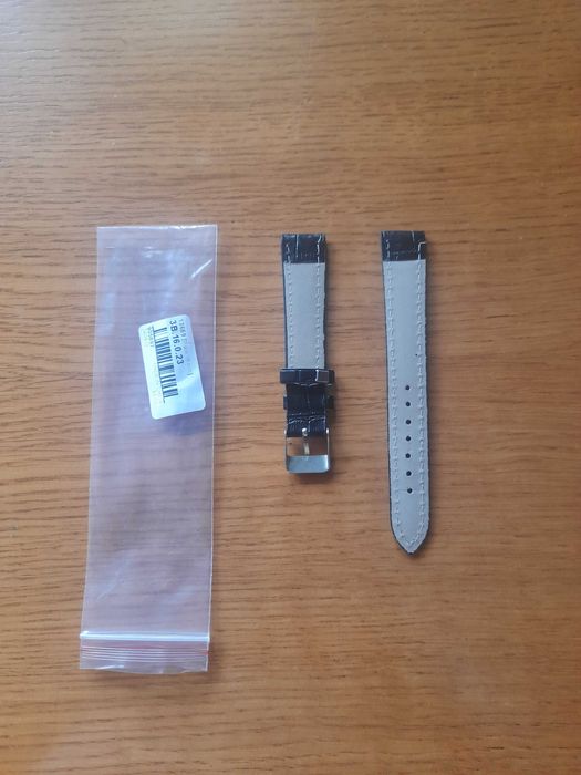 Pasek do zegarka czarny 16 mm