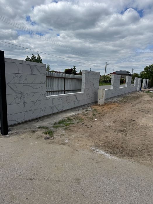 Ogrodzenia ogrodzenie elewacja klinkier bloczki ogrodzeniowe beton