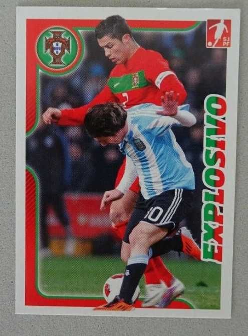 CRISTIANO RONALDO and MESSI sticker #126 Portugal de Ouro 2011 PANINI / VERY RAR, cromo ronaldo messi coleção portugal de ouro 2011 panini