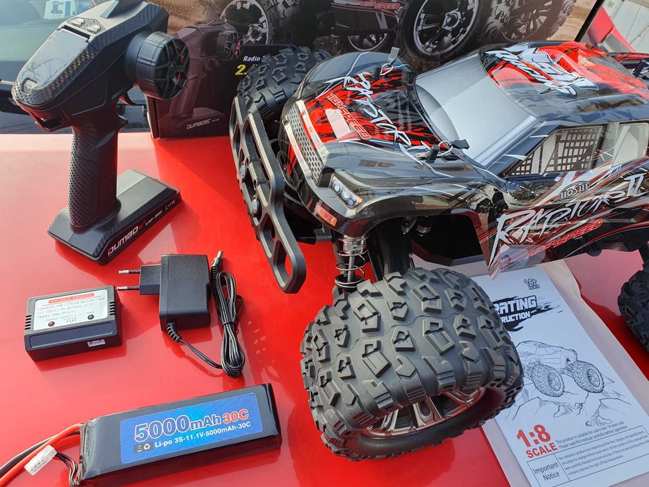 Nowy model auta  Duży basher do skoków auto RAPTOR II śilnik bezszczotkowy samochod skala 1/8 Super szybki do 100km/h