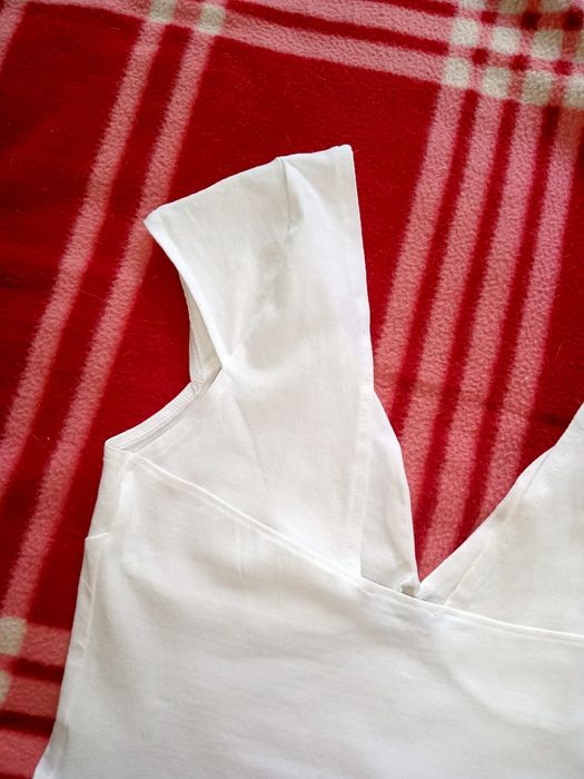 Майка топ білого кольору, бавовна