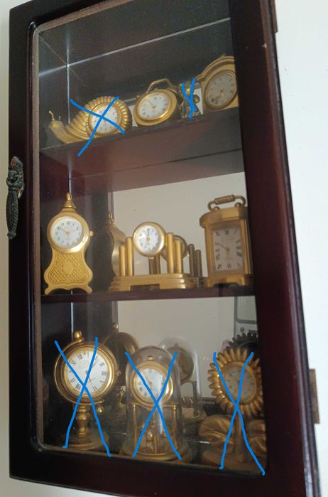 Coleção Avon d os últimos 5 relógios em miniatura