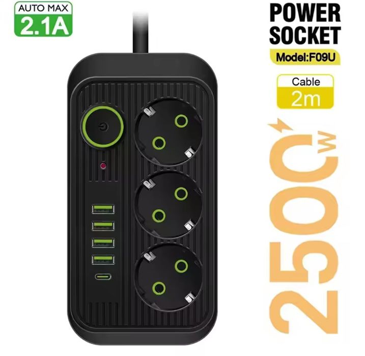 Подовжувач мережевий універсальний, який підтримує USB