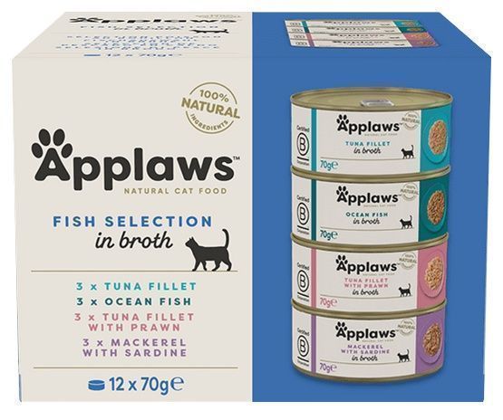 Mięsna karma dla kota bez sztucznych dodatków Applaws MIX RYBNY 12x70g