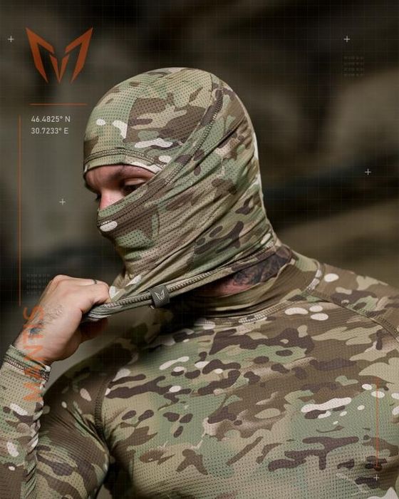 Тактичний лонгслів з балаклавою MANTIS Phantom LS Combat Shirt - Multicam для військовослужбовців під бронижеоет