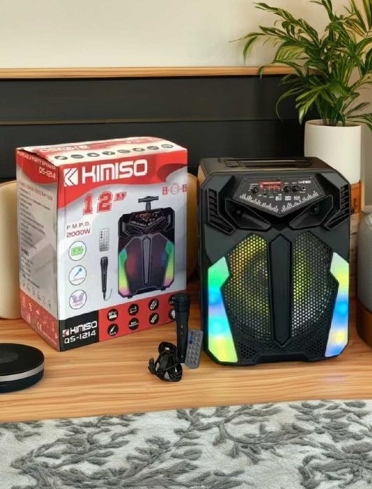 Колонка чемодан 12 дюймів з мікрофоном і діджейським світлом