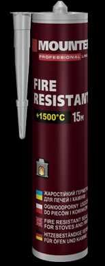 Герметик жаростойкий для каминов, печей. 280мл (+1500)