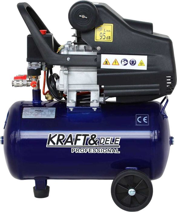 KRAFT&DELE Kompresor Olejowy Sprężarka Powietrza 24l 230v 2,8kw KD4050