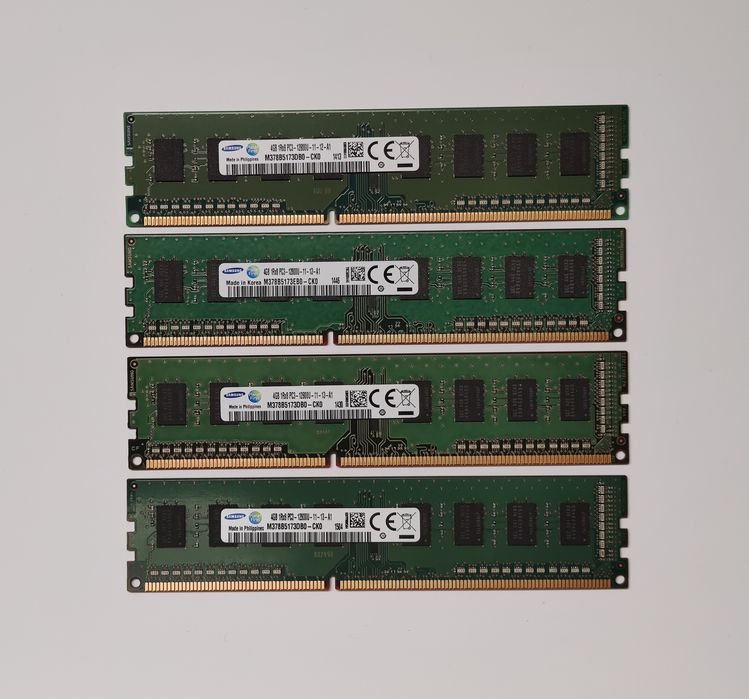 Pamięć RAM 16 GB (4x4GB) DDR3 1600MHz