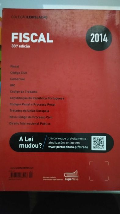 Fiscal -  códigos tributários e legislação conexa 33 edição