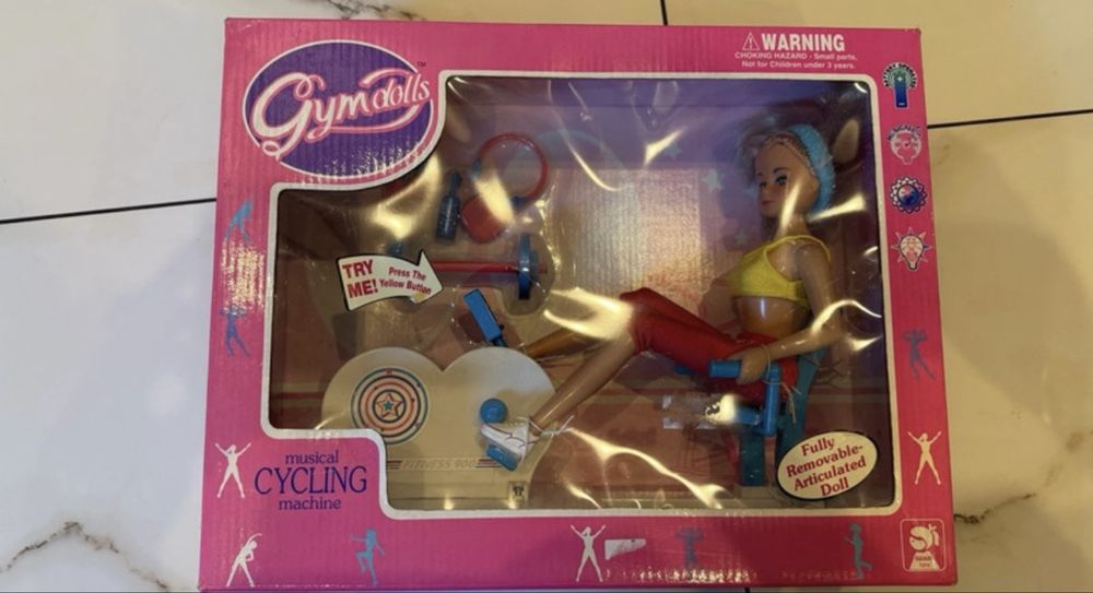 Lalka Vintage lata 90 GymDolls Takmay Barbie klon w pudetku retro