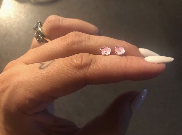 Kolczyki srebrne  kwiatuszki Nowe